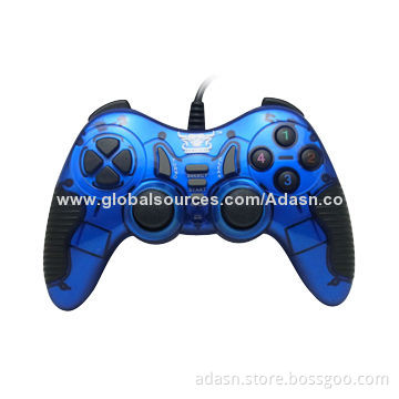 Wired PC USB double vibration game controller, fashionable, various colors, factory cheap price